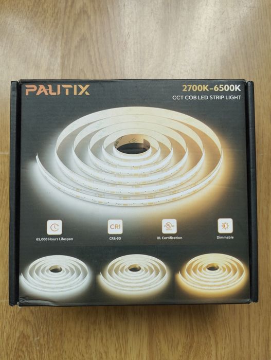 Taśma LED COB CCT 5m ściemnianie pilot PAUTIX