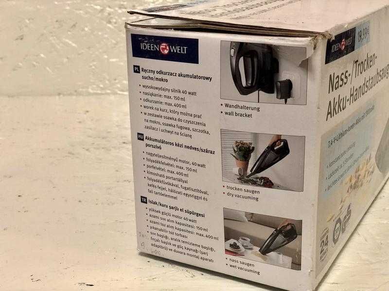Пилосос, ручний акумуляторний пилосос, ideen welt hs-w60-04