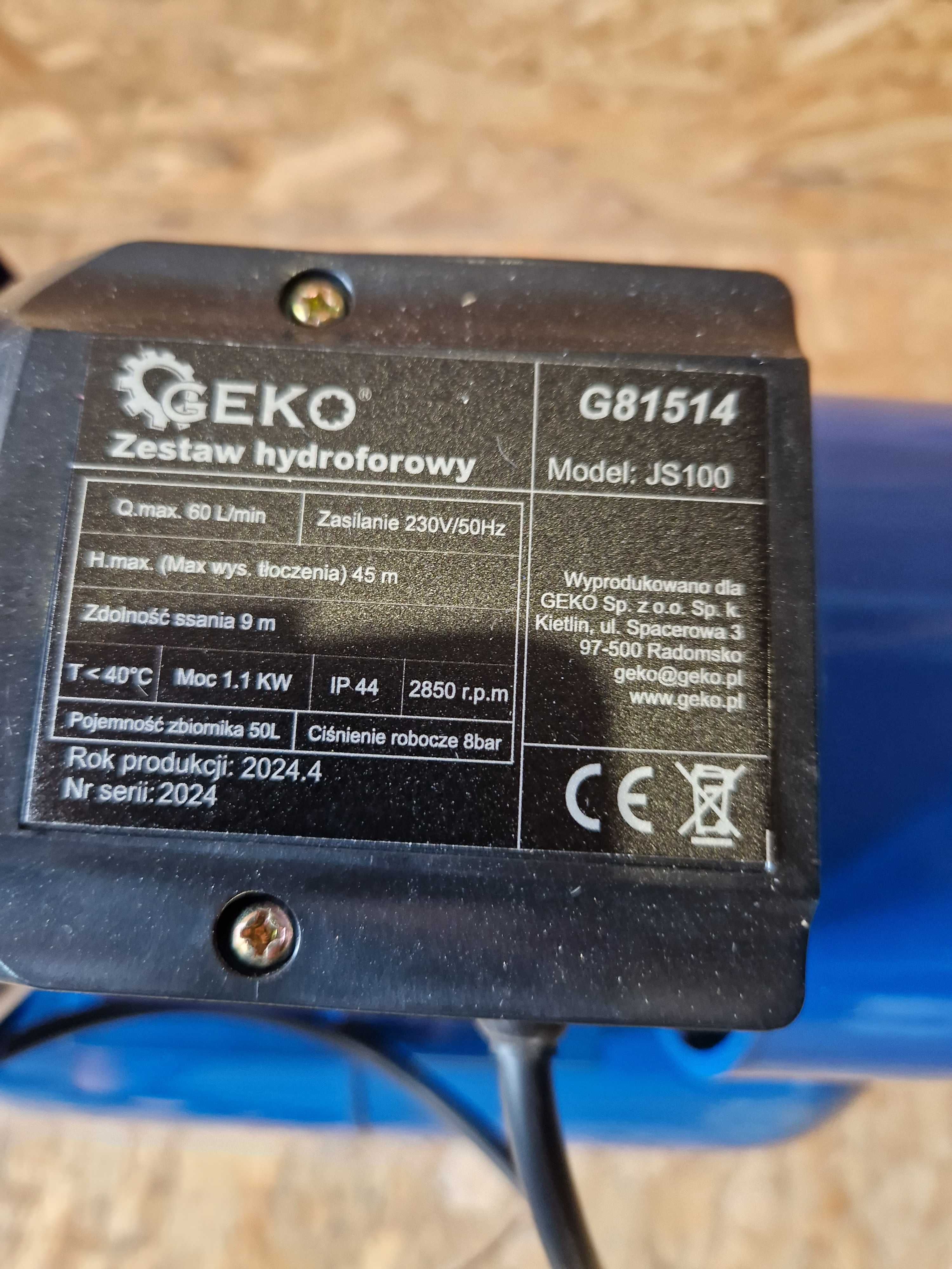 Zestaw hydroforowy 50 L JS100 Kod G81514 moc  1100 wat