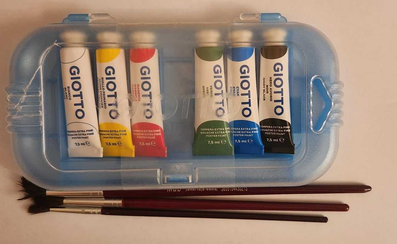 Materiais para desenho e artes visuais, sem uso