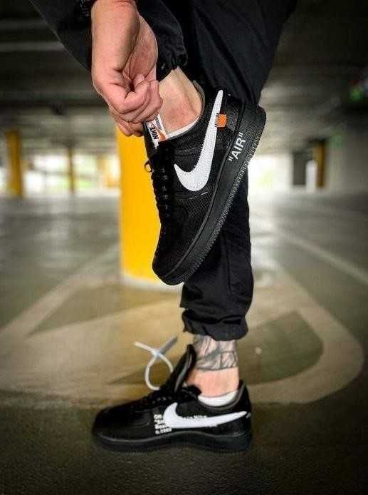 Мужские кроссовки Off-White x Nike Air Force 1 Black 41-45 найк!