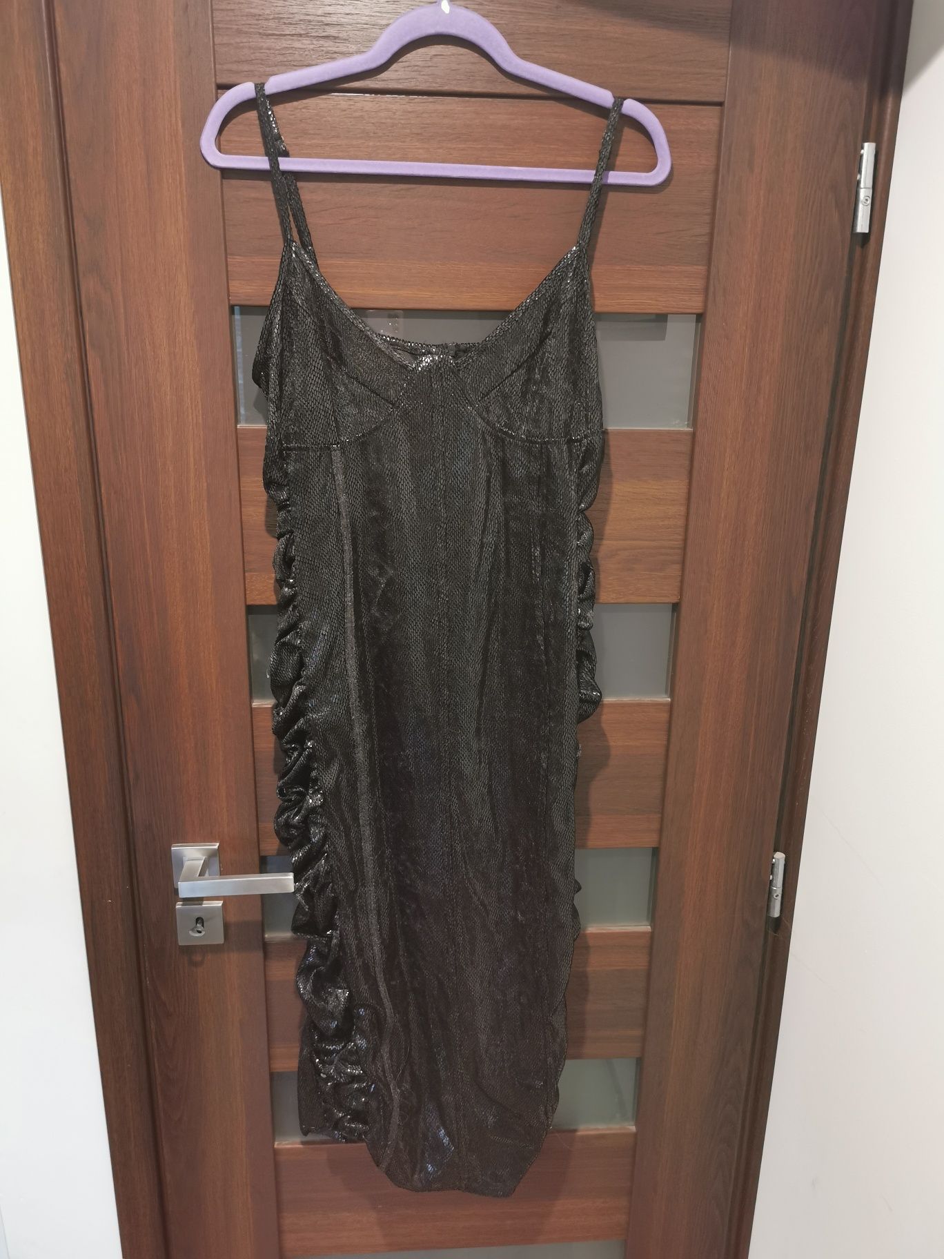 Mała czarna sukienka suknia imprezowa koktajlowa wieczorowa 44 XXL