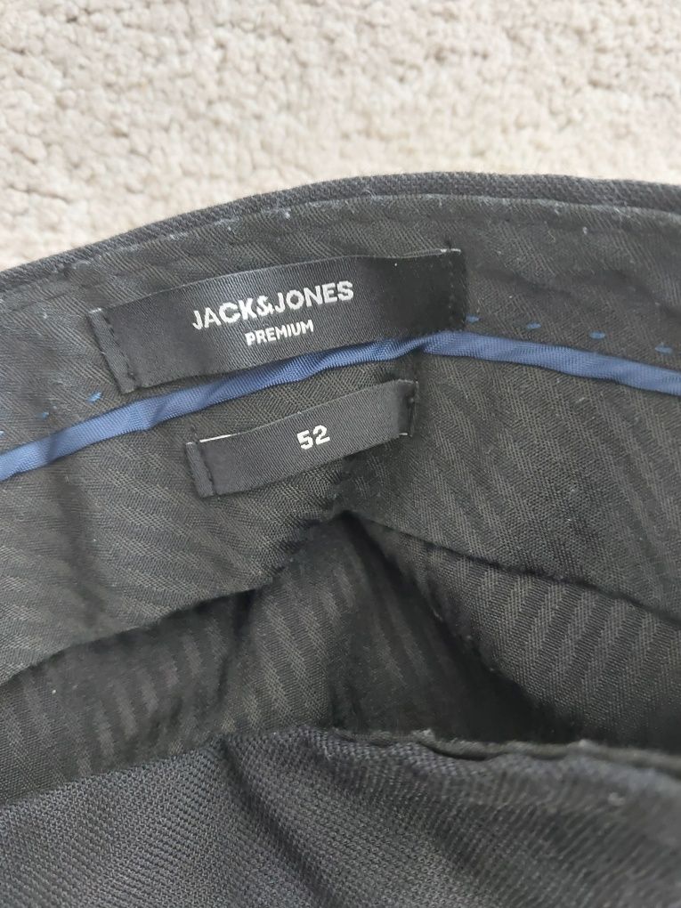 Eleganckie spodnie Jack&Jones Premium Spodnie garniturowe z wełna 52