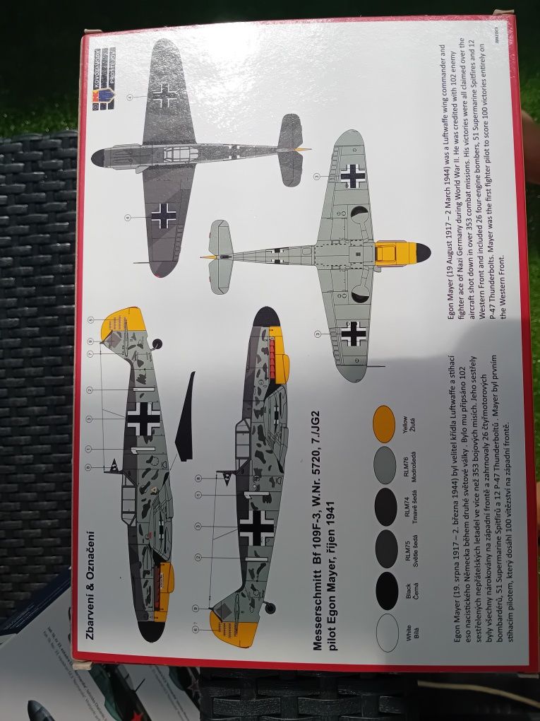 Model plastikowy do sklejania  Messerschmitt Bf 109F-3