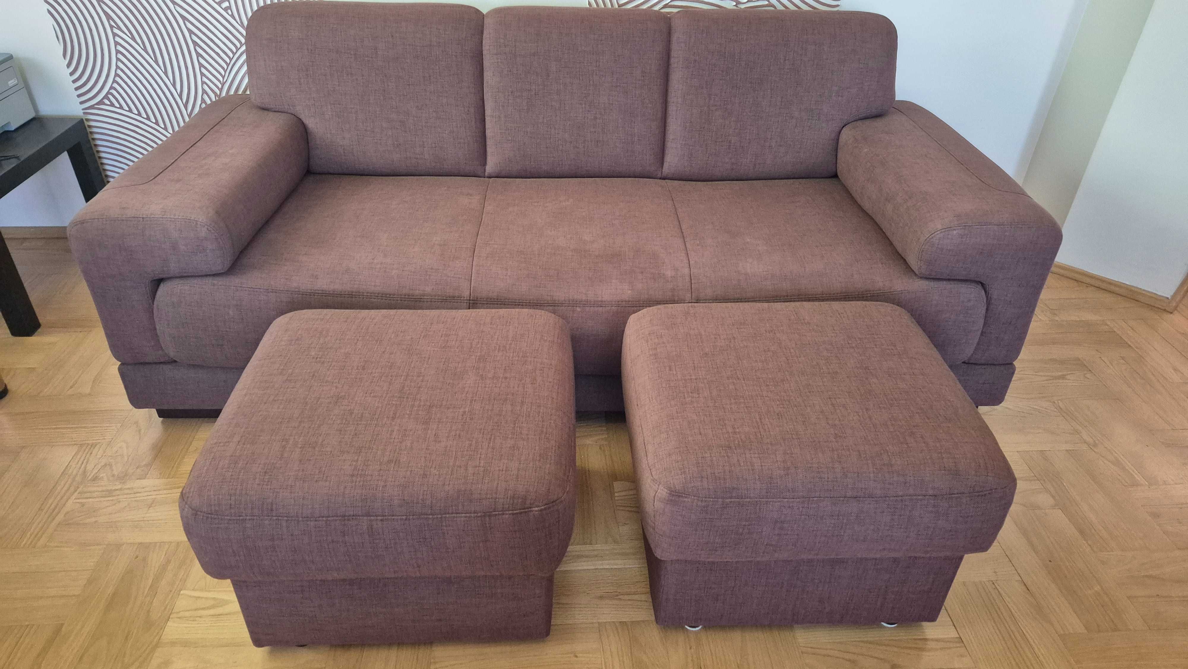 Etap Sofa sofa z dwoma pufami