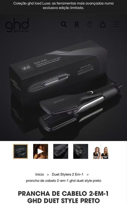 Vendo Prancha de cabelo  2-EM-1 GHD DUET STYLE PRETA Profissional.