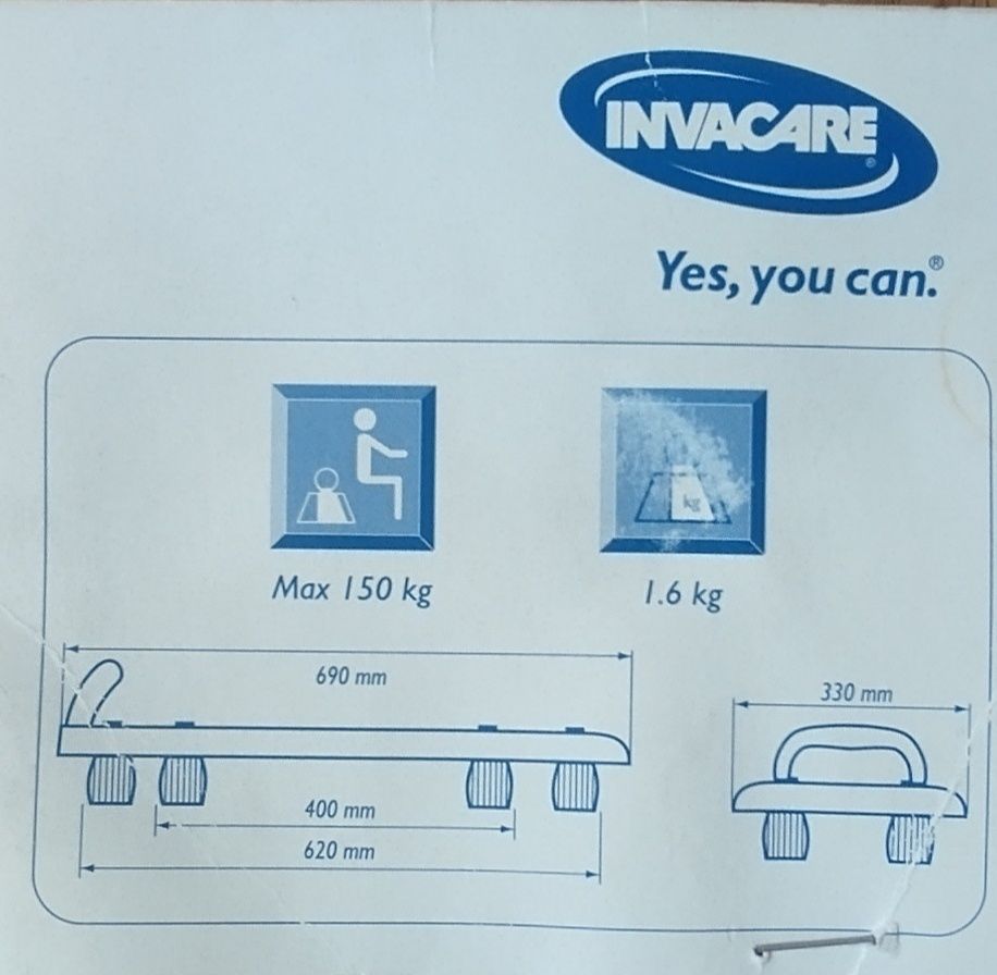 Prancha/"Banco" para Banheira NOVA Marca Invacare, Modelo HII2 Marina