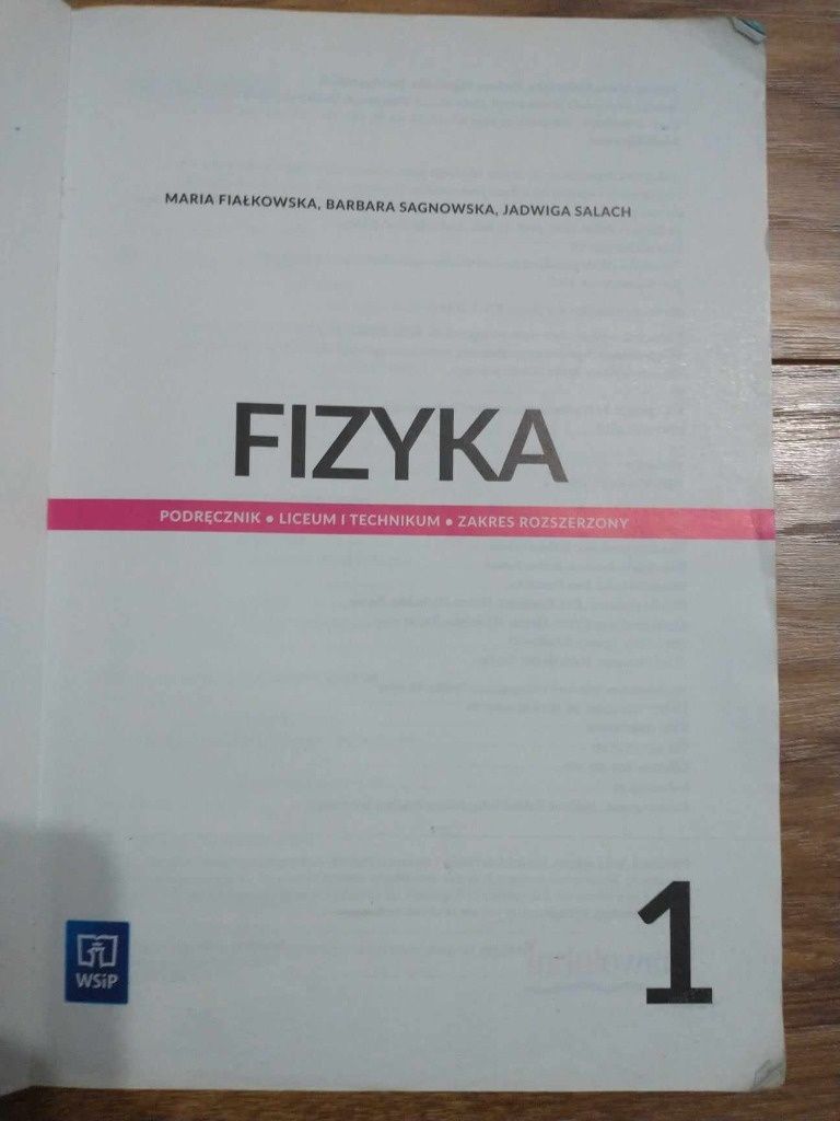 Fizyka podręcznik zakres rozszerzony do klas 1