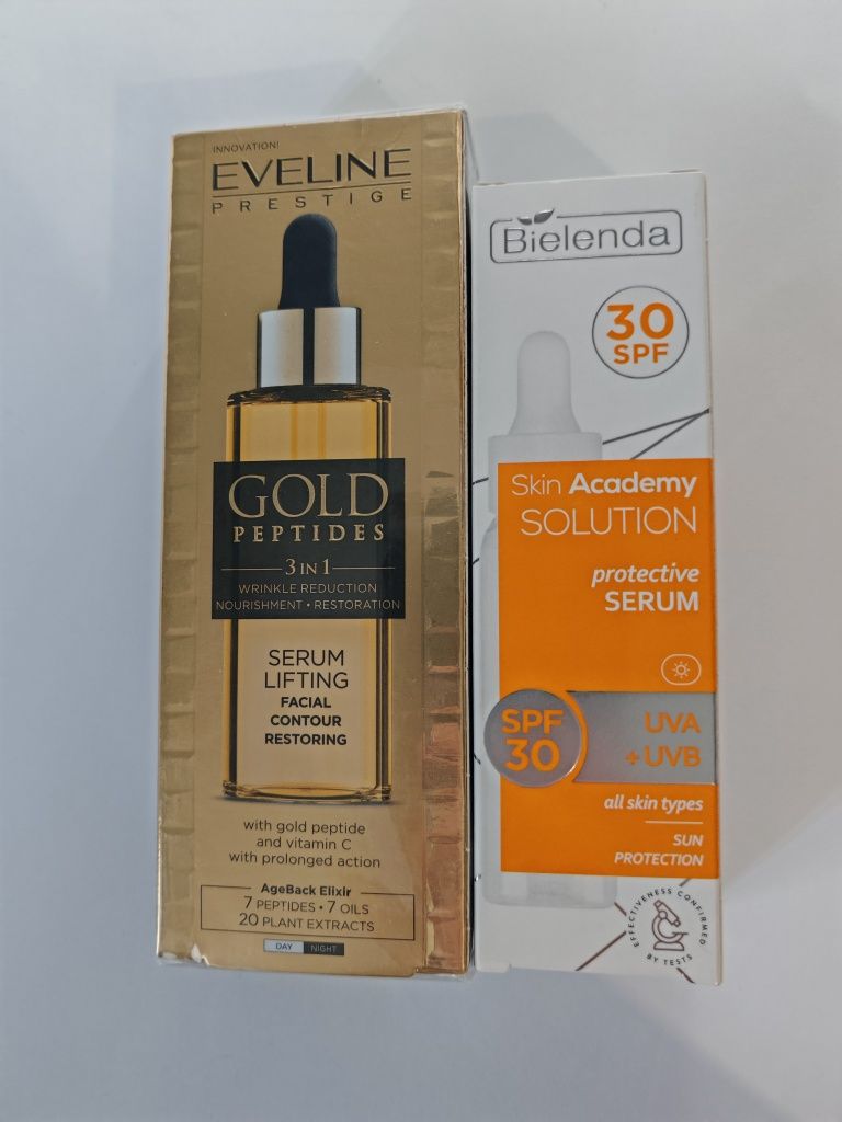 Nowy zestaw kosmetyków Eveline Bielenda Lirene serum peptydy spf