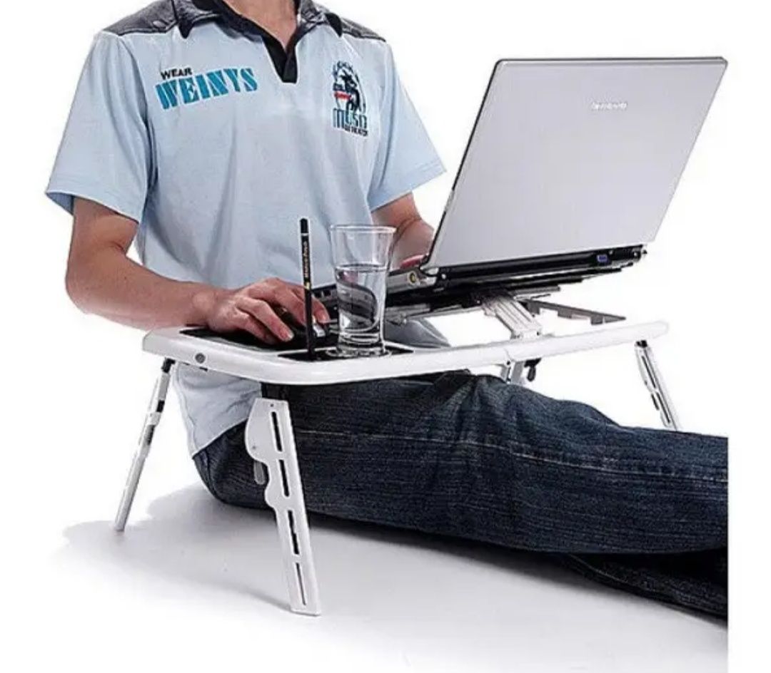 Портативный складной столик для ноутбука с вентиляцией E-Table LD09