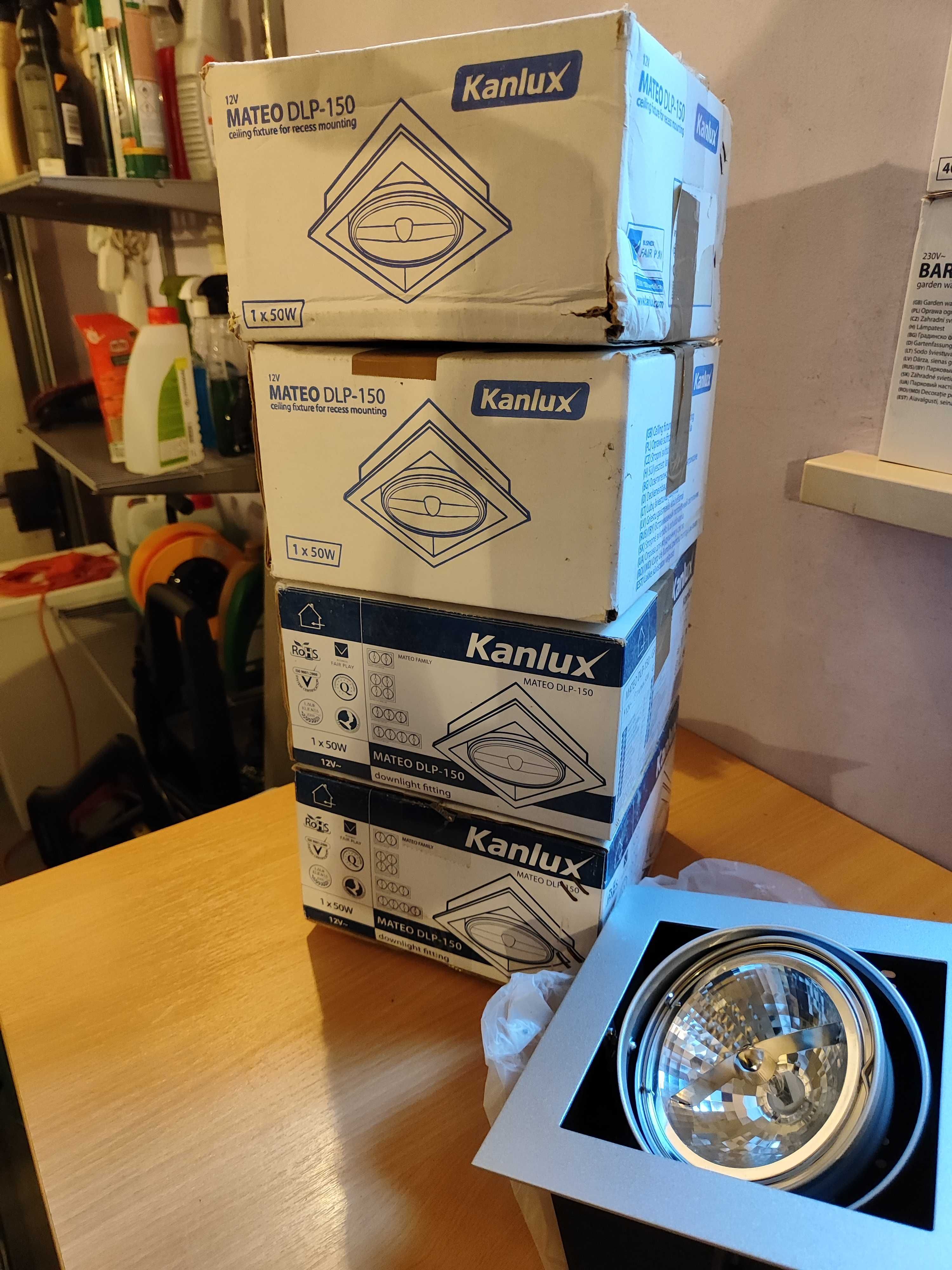 Lampy Kanlux wpuszczane 12V kwadratowe 5 szt