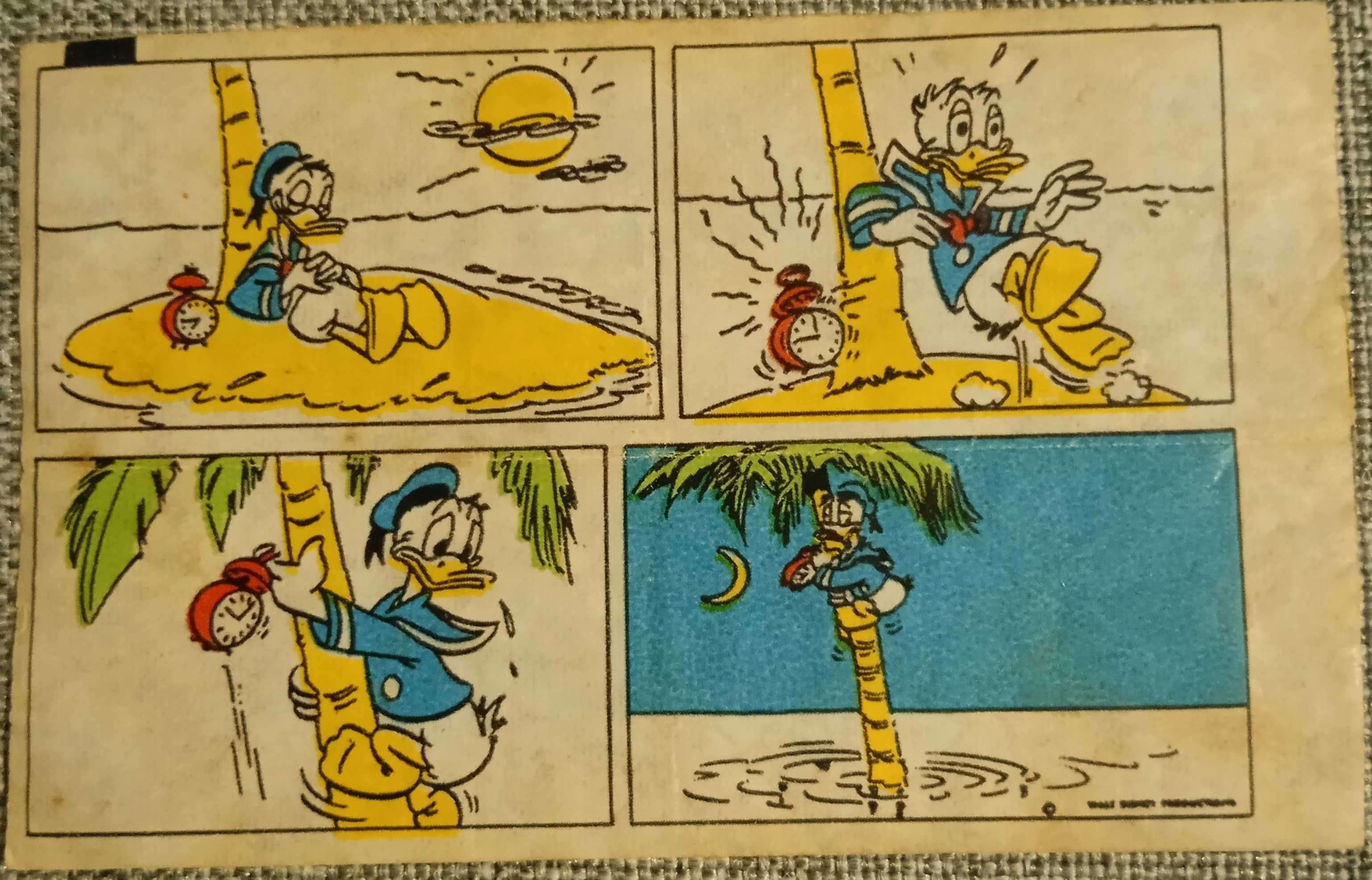 Historyjki z gumy do żucia Donald z lat 90' + naklejka