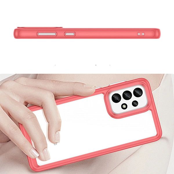 Etui Outer Braders z Ramką do Samsung Galaxy A33/5G czerwony