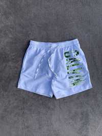 Calvin Klein White Shorts Big Logo Size:M пляжні шорти