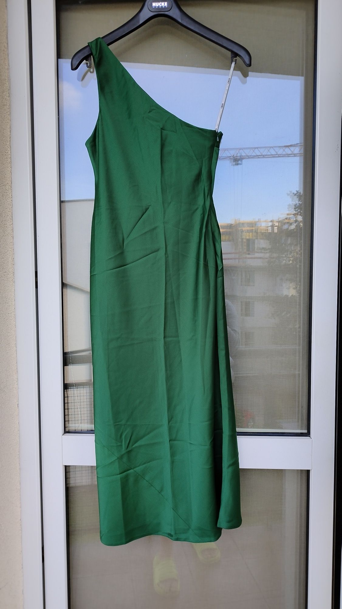 Sukienka/ asos /zielona /midi /maxi/ swioteczna/butelkowazielen/