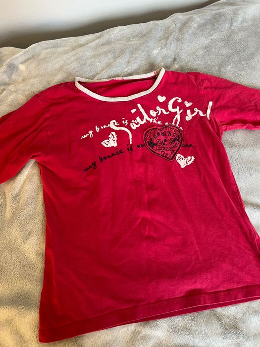 Czerwona bluzka / koszulka z długi rękawem