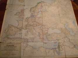 Mapa Europe and the Near East- National Geografic Copyright 1949