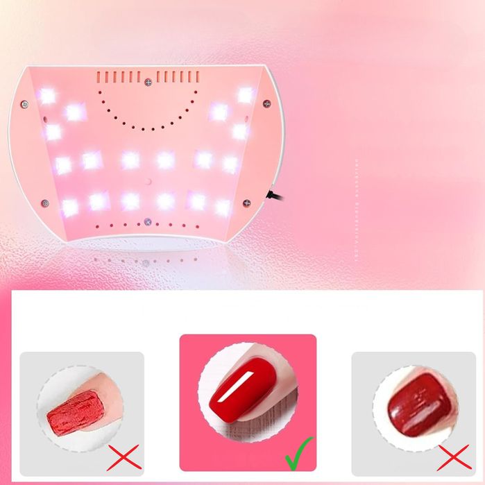 Lampa UV LED 54W do Paznokci Żelowych – Timer, LCD, Czujnik Ruchu, USB
