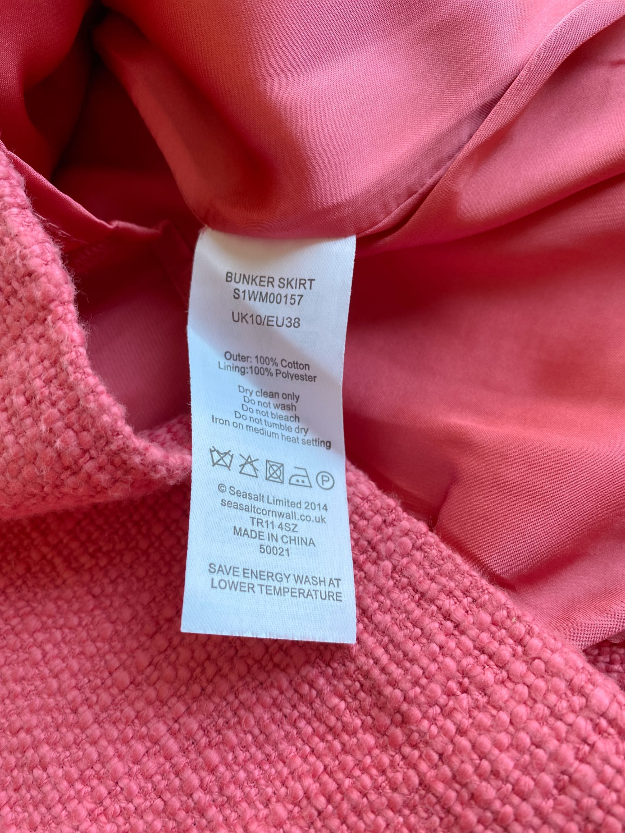 Spódniczka do kolana boucle M 38 chanelka coquette wysoki stan różowa
