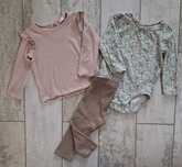 Zestaw H&M r. 80 body legginsy bluzka