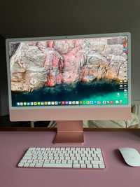 Apple iMac Retina 4.5K M1 23,5" - 8GB 256GB - różowy jak Nowy
