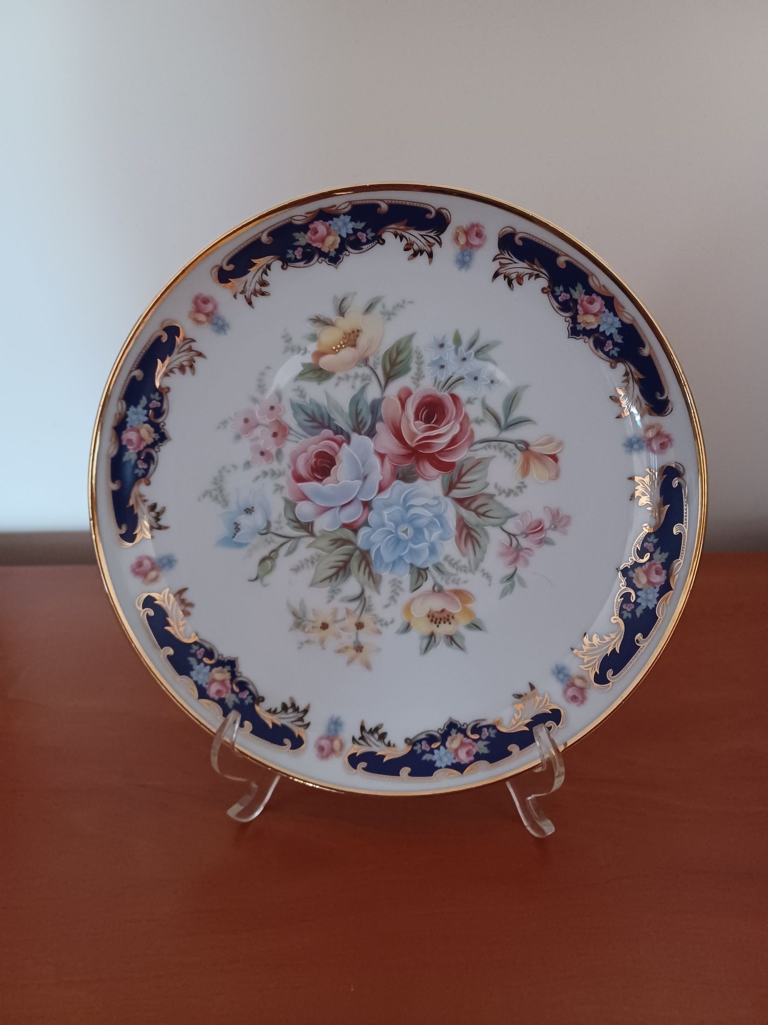 Prato floral em porcelana JSB Portugal