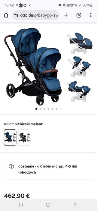 sprzedam 2 foteliki i wózek dla bliźniaków