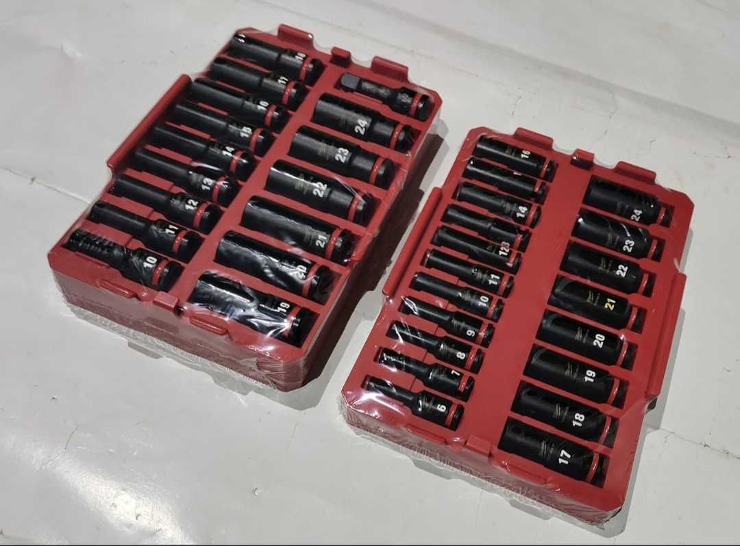 Milwaukee klucze udarowe długie 1/2 i 3/8 do skrzyń packout