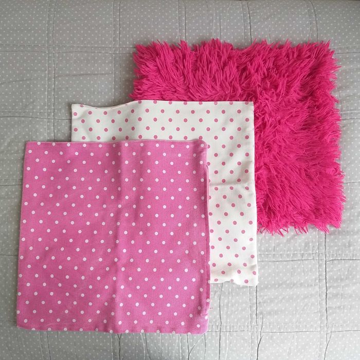 3x poszewka na poduszkę 40x40 róż