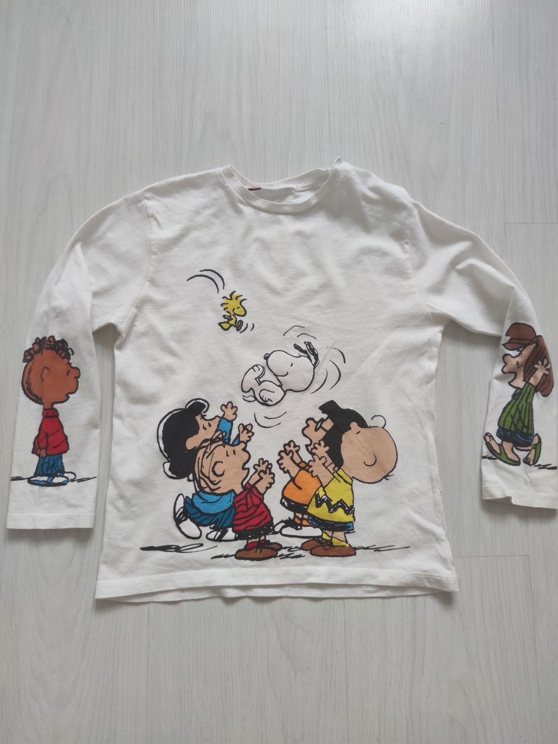 Zara zestaw dla chłopca 116 czarne jeansy Snoopy