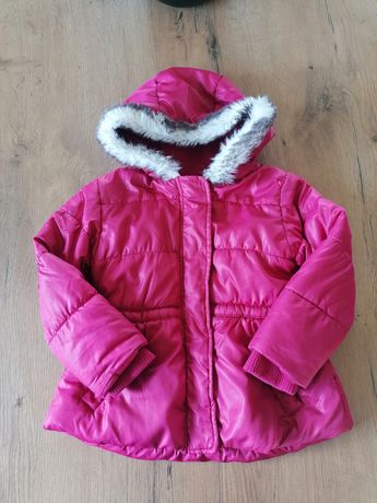 Różowa kurtka, płaszczyk zimowy dla dziewczynki na 2 - 3 latka
