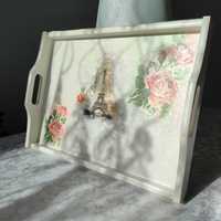 Taca drewniana DECOUPAGE