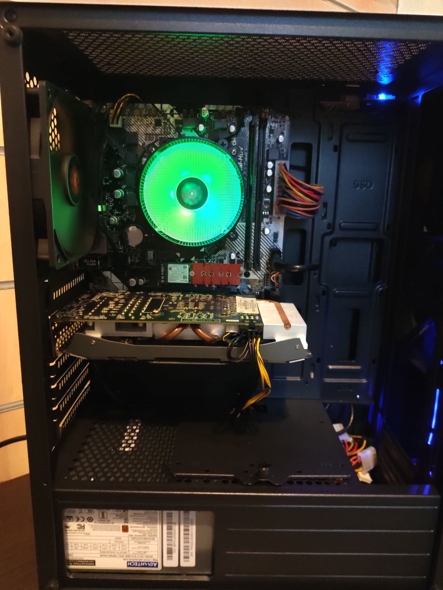 Ryzen 5, LED Komputer do gier, GTX 1660S, SSD, Win 11, Office