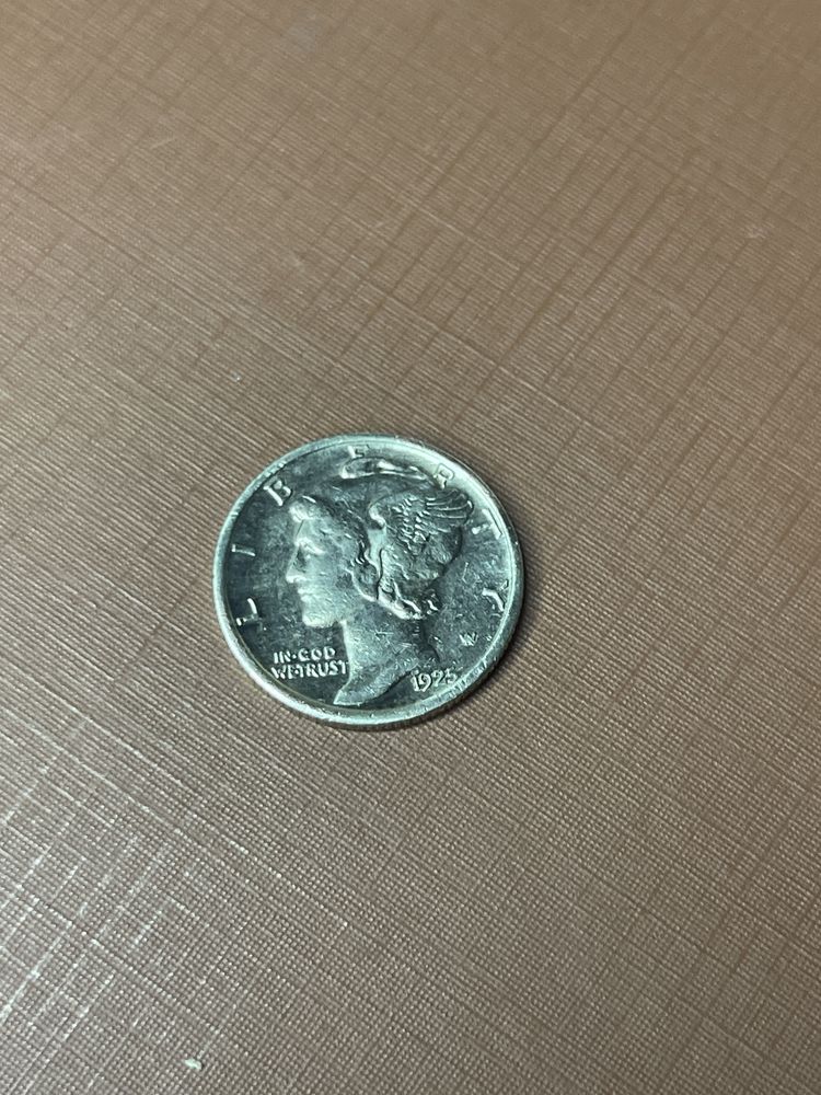 Moneta USA 1925 one dime 10 centów srebro AG