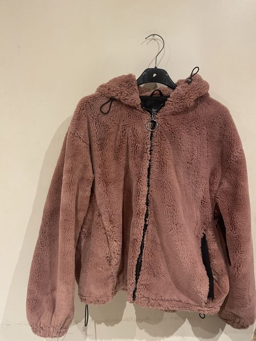 Casaco Bersha de pelo rosa