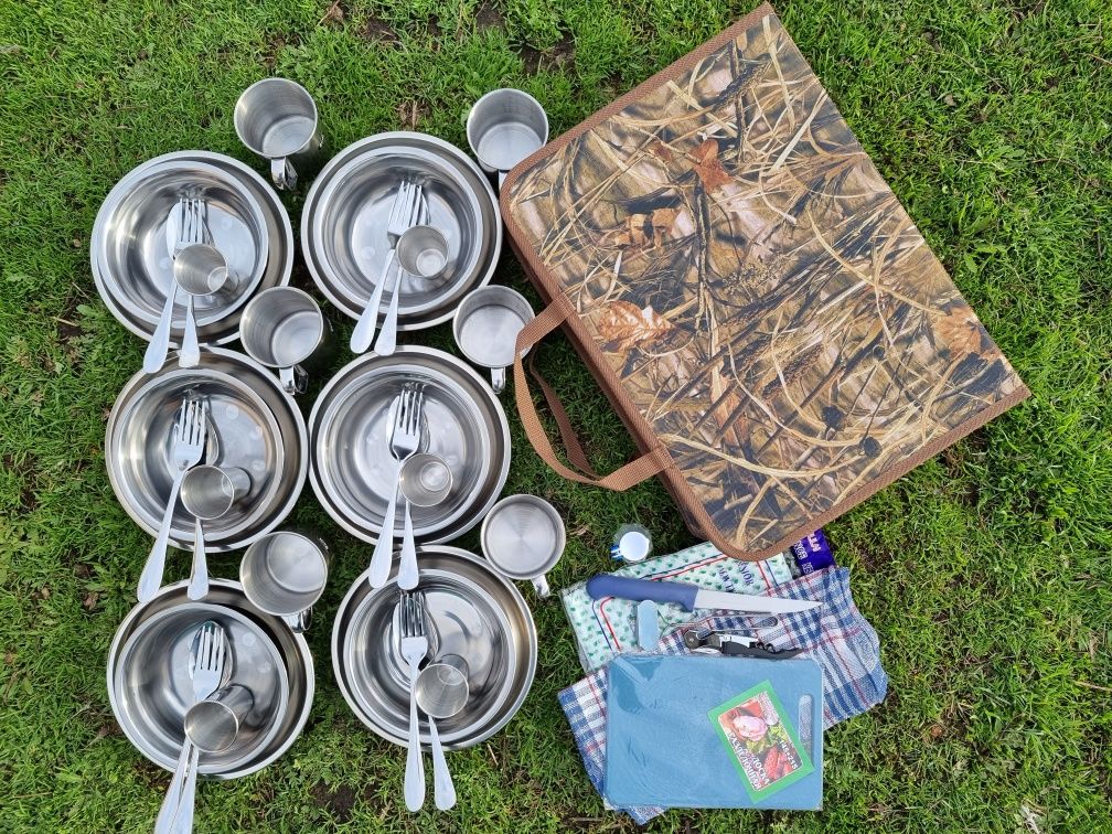 Набір для пікніку, набор для пикника, набор туристической посуды,сумка