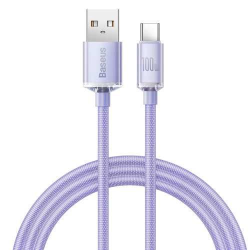Baseus kabel przewód USB Typ A - USB Typ C 100W 1,2m fioletowy fast