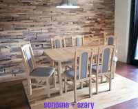 Nowe : Stół 80x140/180 + 6 krzeseł , sonoma + szary , dostawa PL