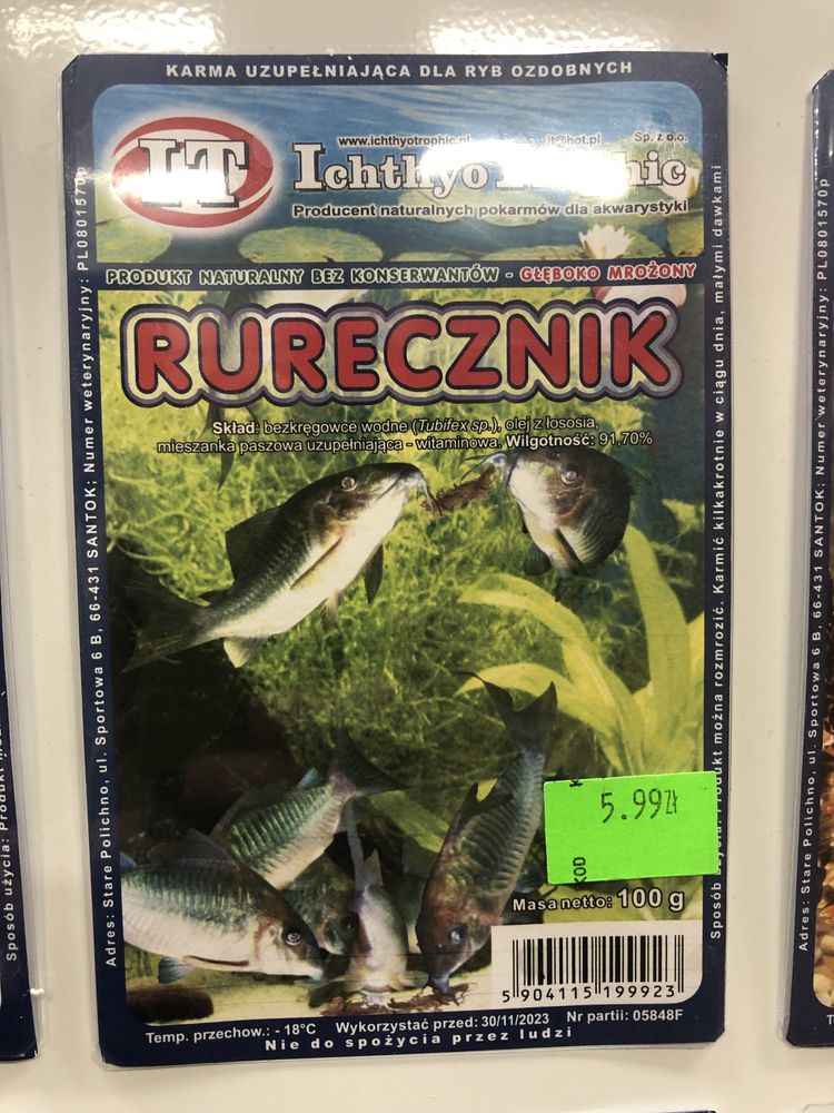 Rurecznik blister 100g pokarm dla ryb mrożony Ichthyo Trophic