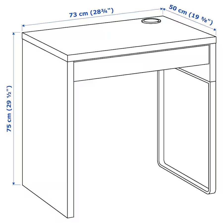 Biurko Ikea Micke plus organizer