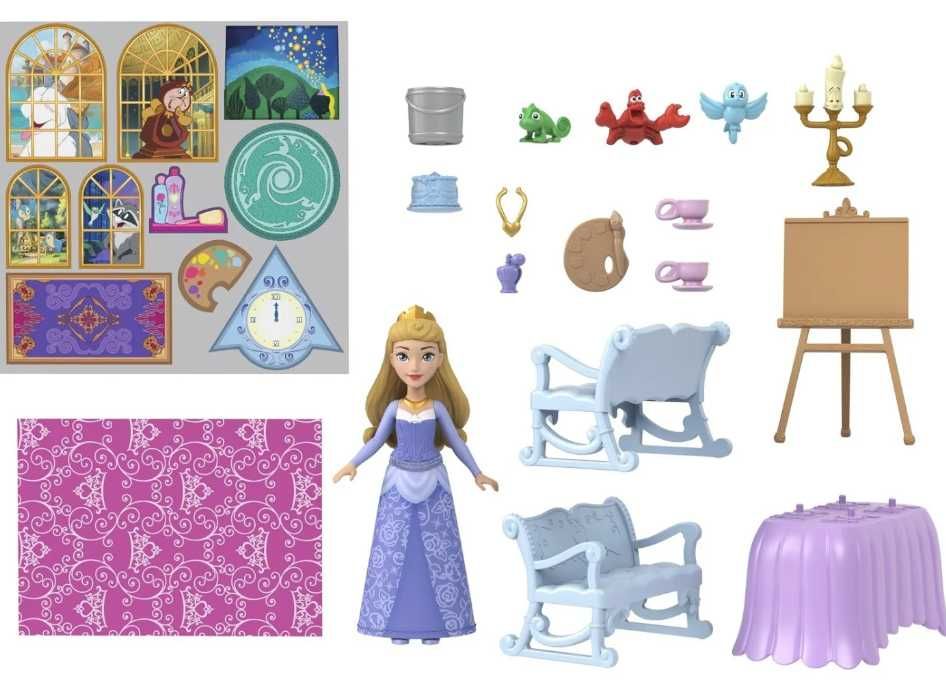 Ігровий набір Disney Карета-замок з мінілялькою Аврора 2в1 HWX17