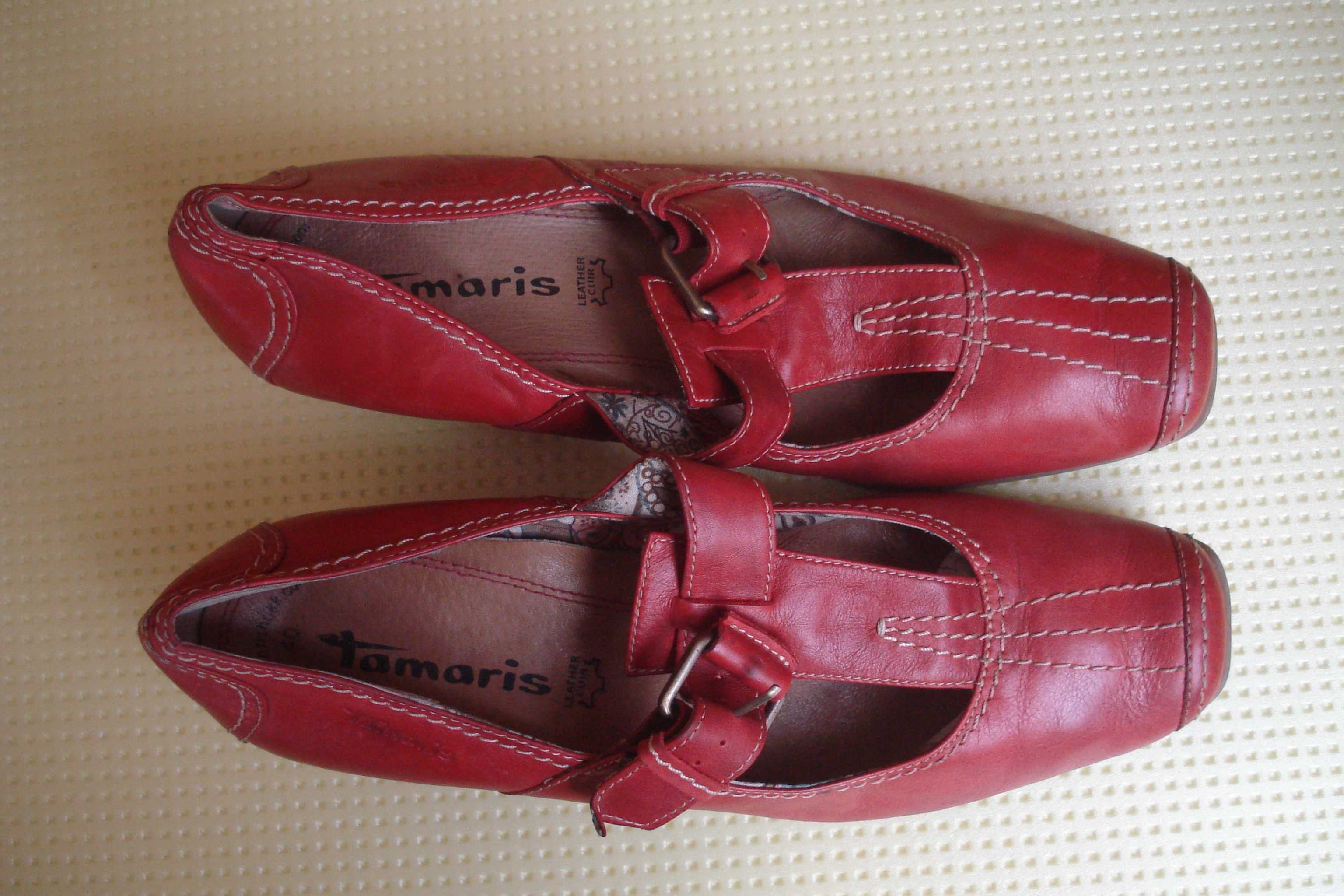 Tamaris классические кожаные туфли 40 р.