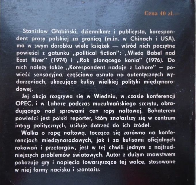 "Korespondent nadaje z Lahore..." Stanisław Głąbiński