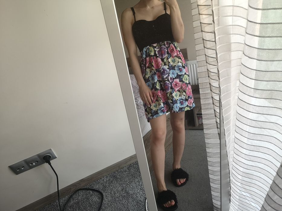 Sukienka w kwiaty, tally weijl, XS