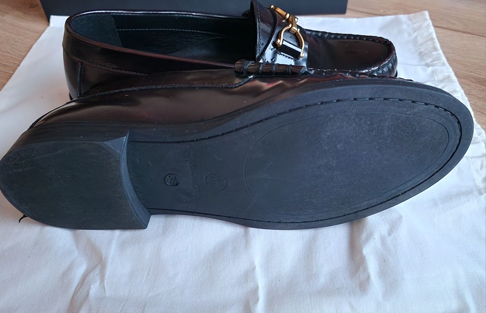 Massimo Dutti Mokasyny bordeaux M3I11E01O r. 36