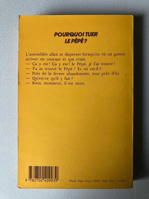 Pourquoi Tuer Le Pépé?, de Exbrayat