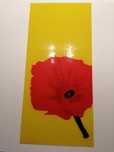 2 Painéis IKEA GYLLEN Vintage – Flor Vermelha em Fundo amarelo Raros
