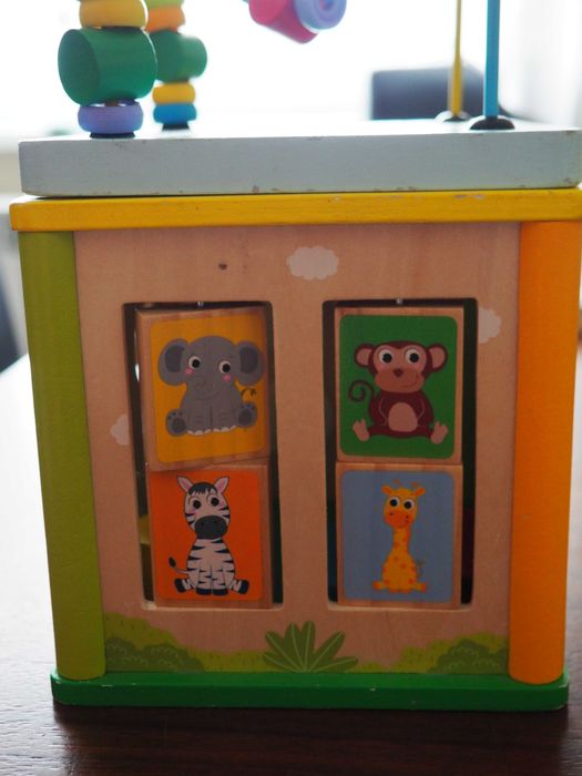 Kostka edukacyjna drewniana elefun