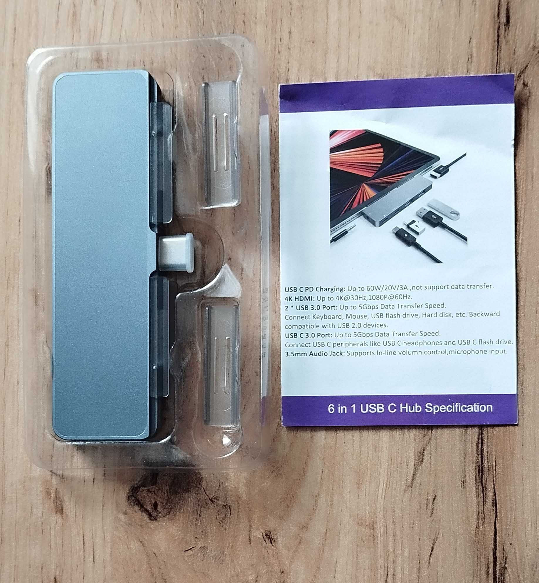 Adapter USB C Hub Multiport - 7 w 1