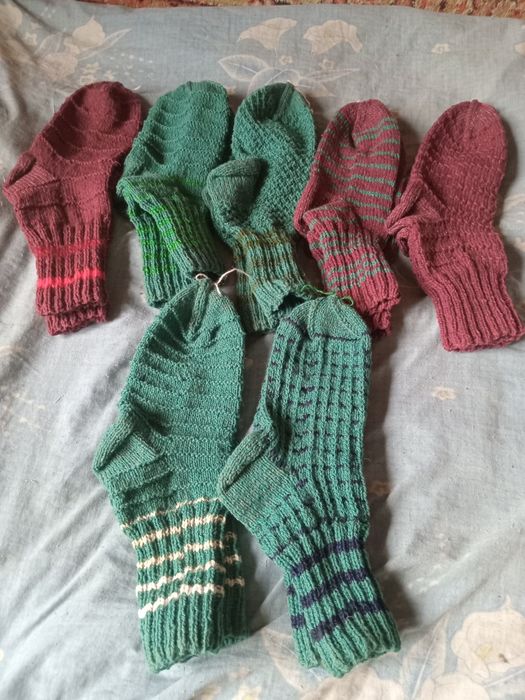 Шерстяные носки вязаные ,ручная работа, новые